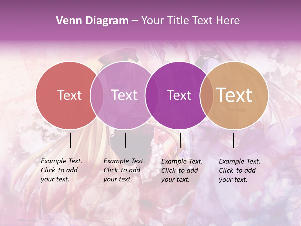 Two Anime Girls With Long Hair Standing Next To Each Other PowerPoint Template