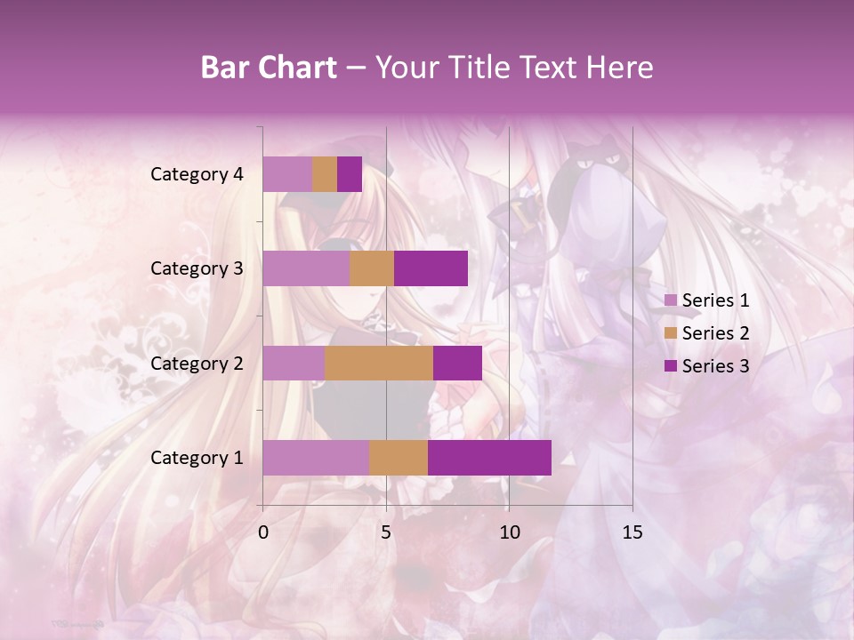 Two Anime Girls With Long Hair Standing Next To Each Other PowerPoint Template