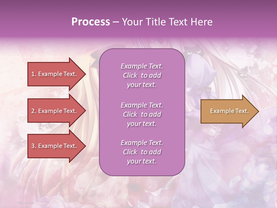 Two Anime Girls With Long Hair Standing Next To Each Other PowerPoint Template