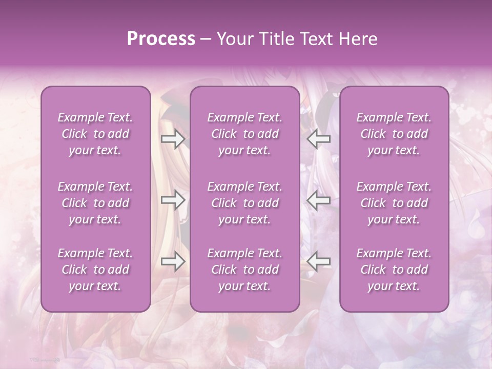 Two Anime Girls With Long Hair Standing Next To Each Other PowerPoint Template