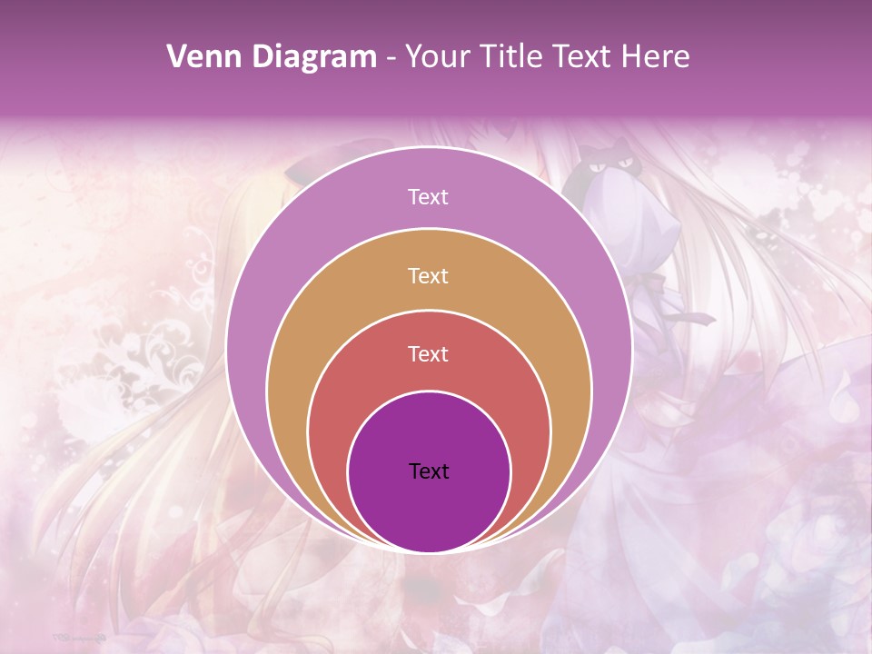 Two Anime Girls With Long Hair Standing Next To Each Other PowerPoint Template