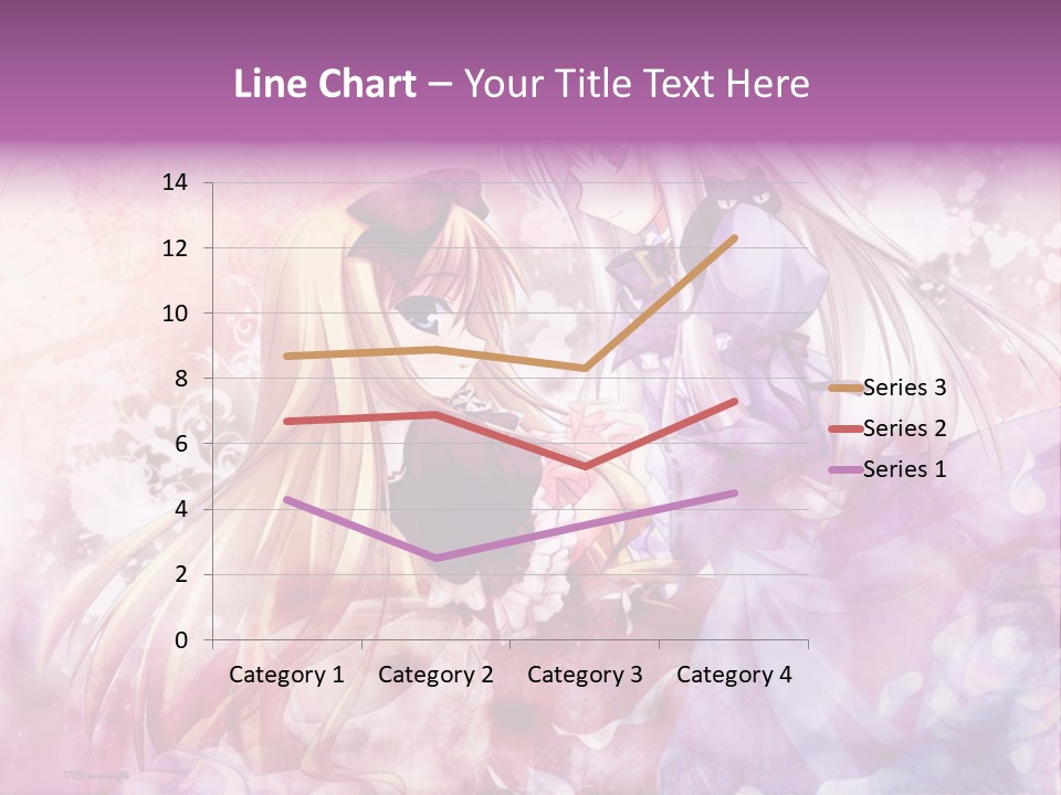 Two Anime Girls With Long Hair Standing Next To Each Other PowerPoint Template