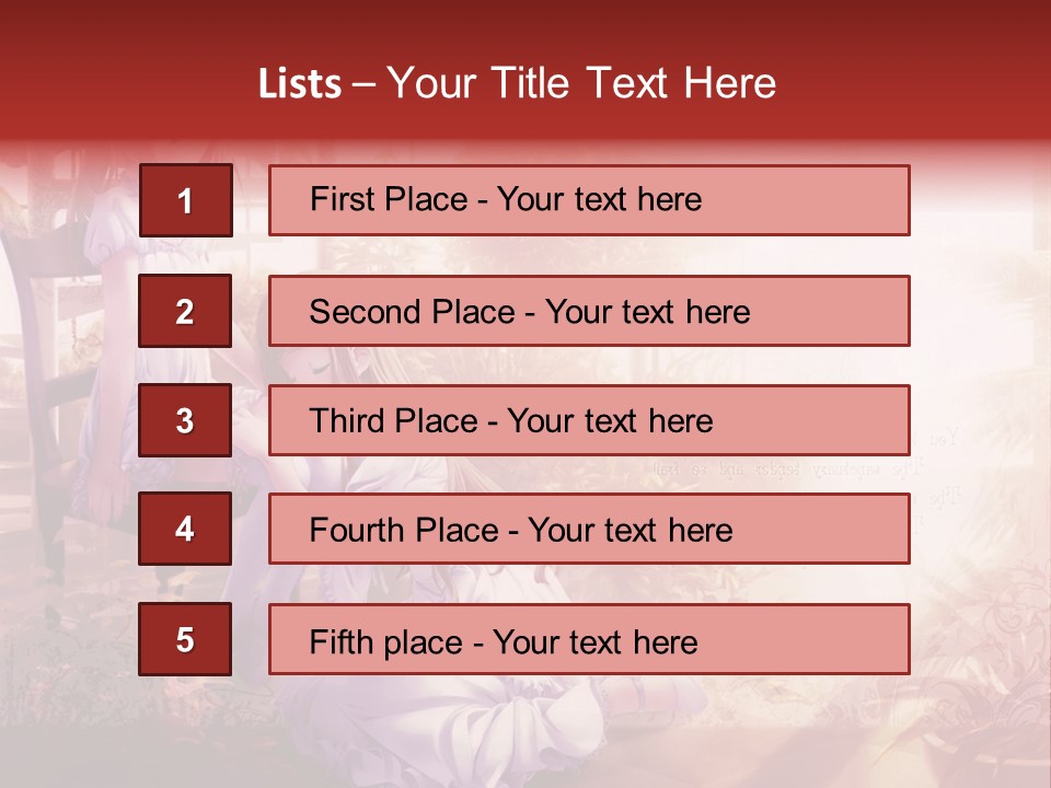 Two Anime Girls Sitting On A Chair In A Garden PowerPoint Template