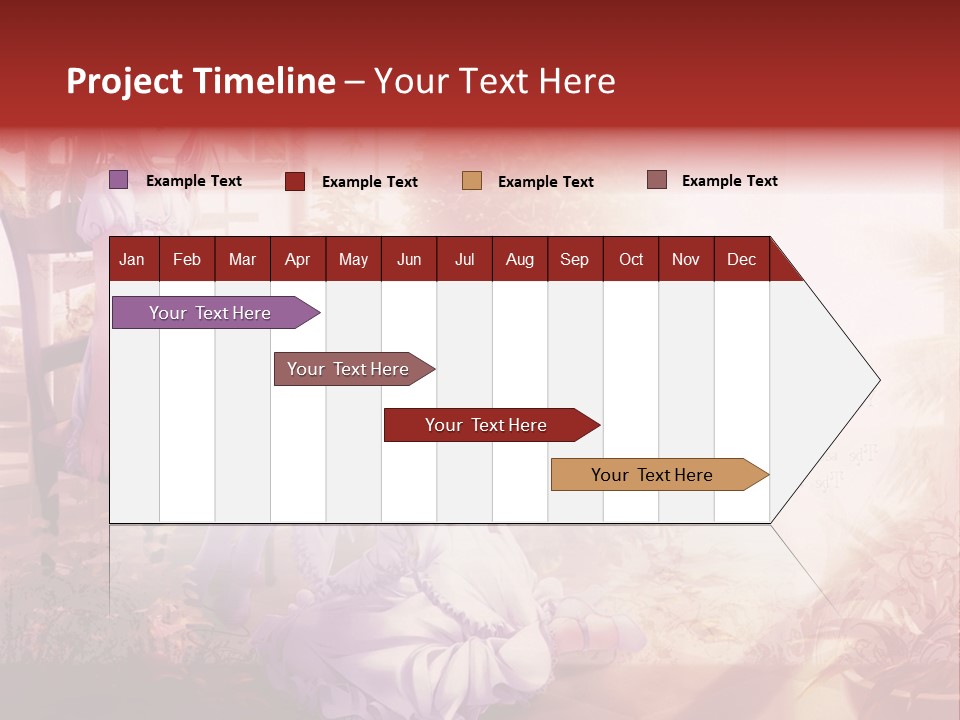 Two Anime Girls Sitting On A Chair In A Garden PowerPoint Template