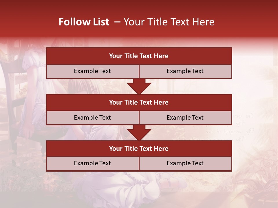Two Anime Girls Sitting On A Chair In A Garden PowerPoint Template