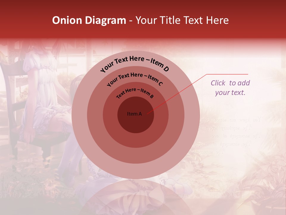 Two Anime Girls Sitting On A Chair In A Garden PowerPoint Template