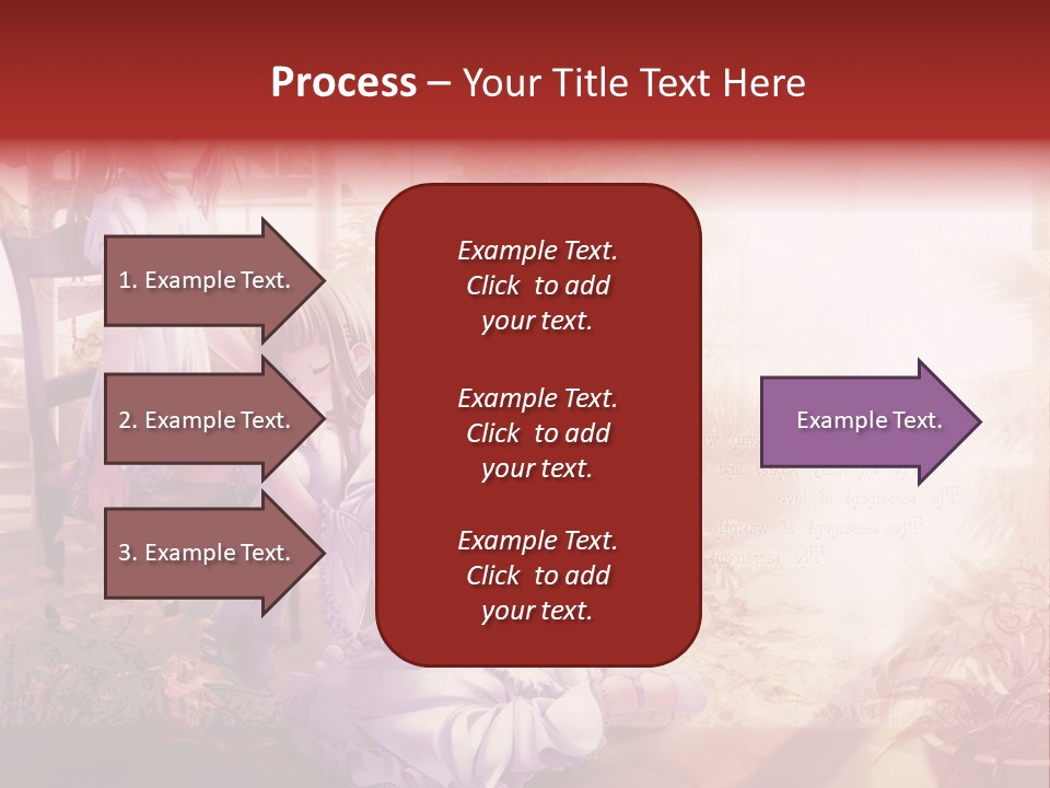 Two Anime Girls Sitting On A Chair In A Garden PowerPoint Template