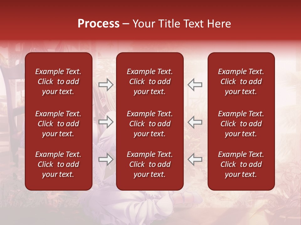 Two Anime Girls Sitting On A Chair In A Garden PowerPoint Template