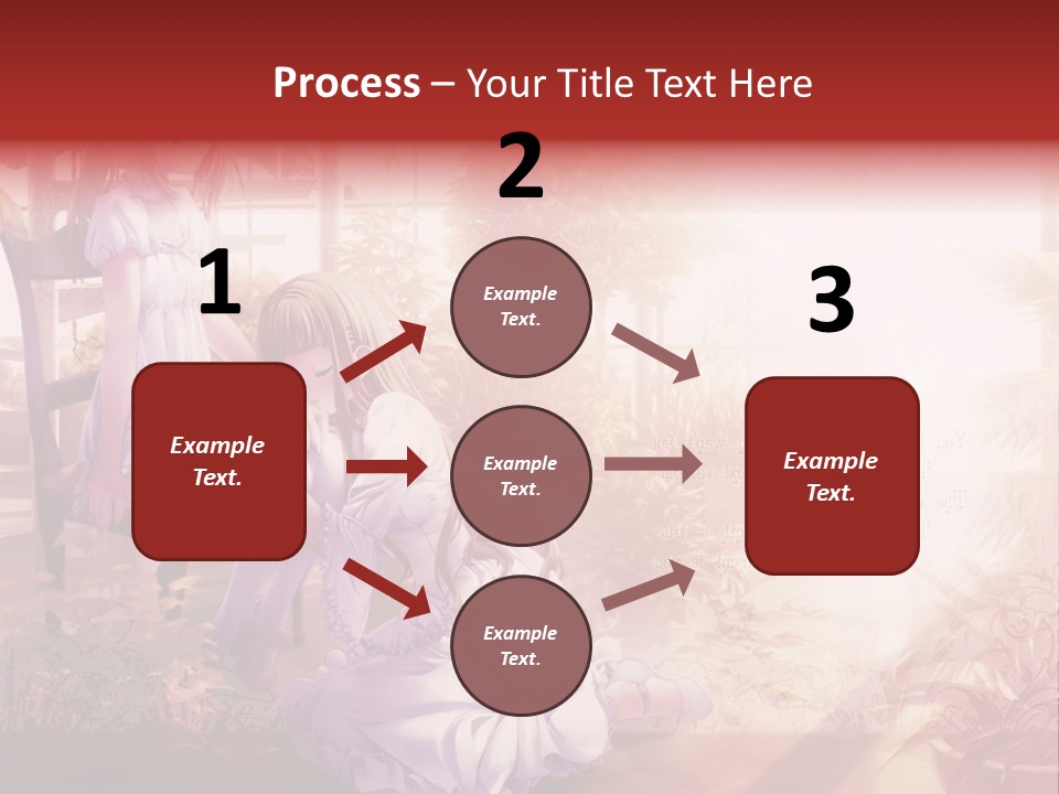 Two Anime Girls Sitting On A Chair In A Garden PowerPoint Template