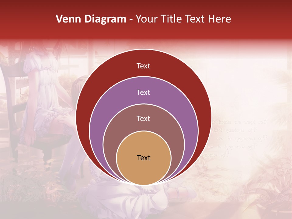 Two Anime Girls Sitting On A Chair In A Garden PowerPoint Template