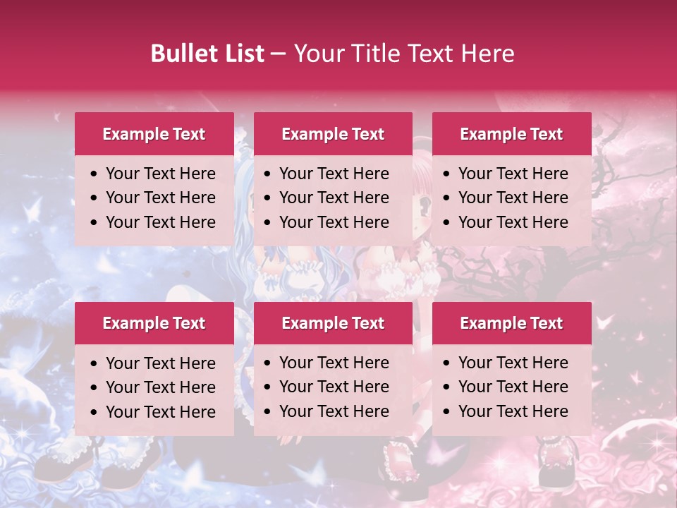 Two Anime Girls Sitting On A Tree In Front Of A Full Moon PowerPoint Template