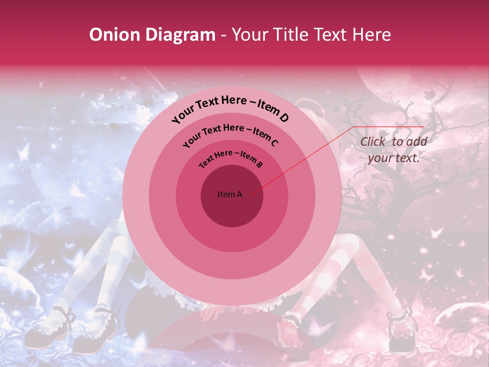 Two Anime Girls Sitting On A Tree In Front Of A Full Moon PowerPoint Template