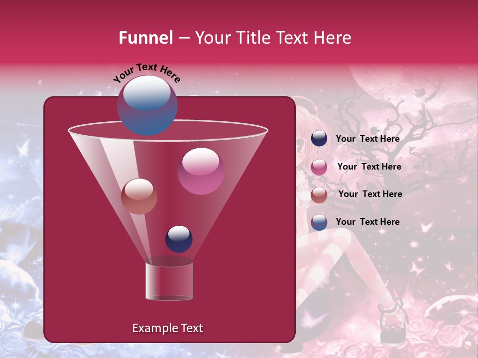 Two Anime Girls Sitting On A Tree In Front Of A Full Moon PowerPoint Template