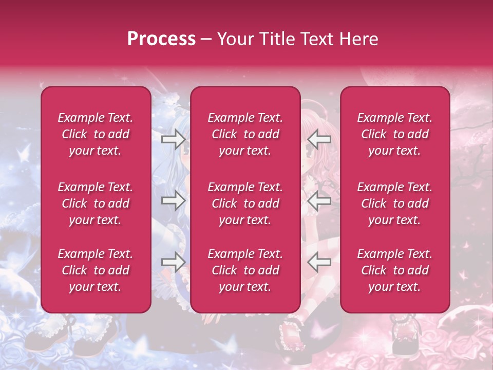 Two Anime Girls Sitting On A Tree In Front Of A Full Moon PowerPoint Template