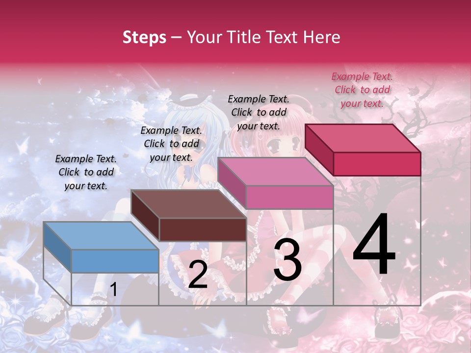 Two Anime Girls Sitting On A Tree In Front Of A Full Moon PowerPoint Template