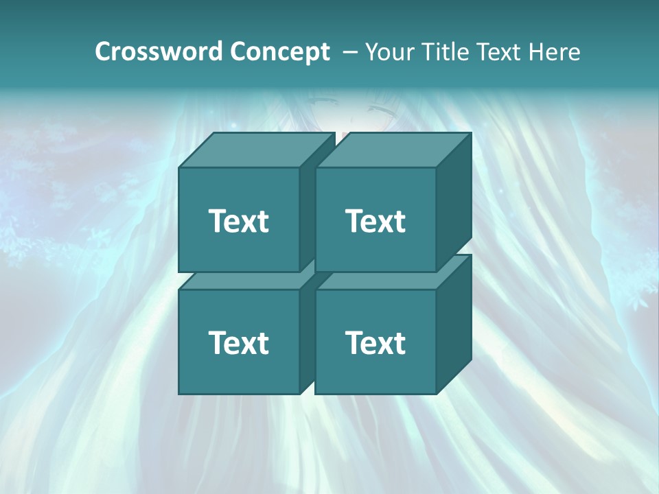 A Woman In A Blue Dress Standing In Front Of A Waterfall PowerPoint Template