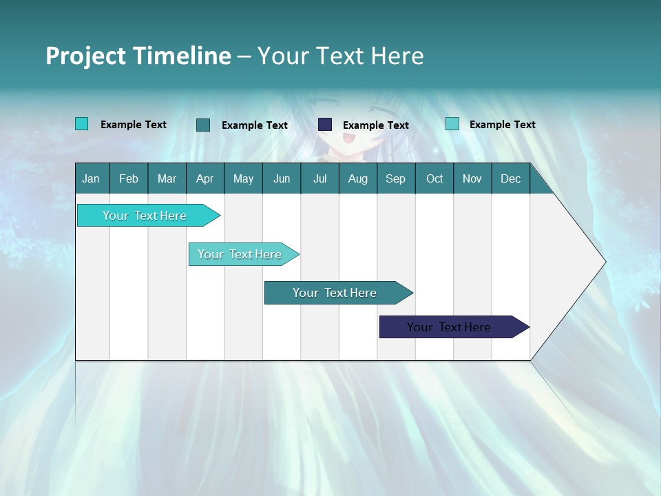 A Woman In A Blue Dress Standing In Front Of A Waterfall PowerPoint Template
