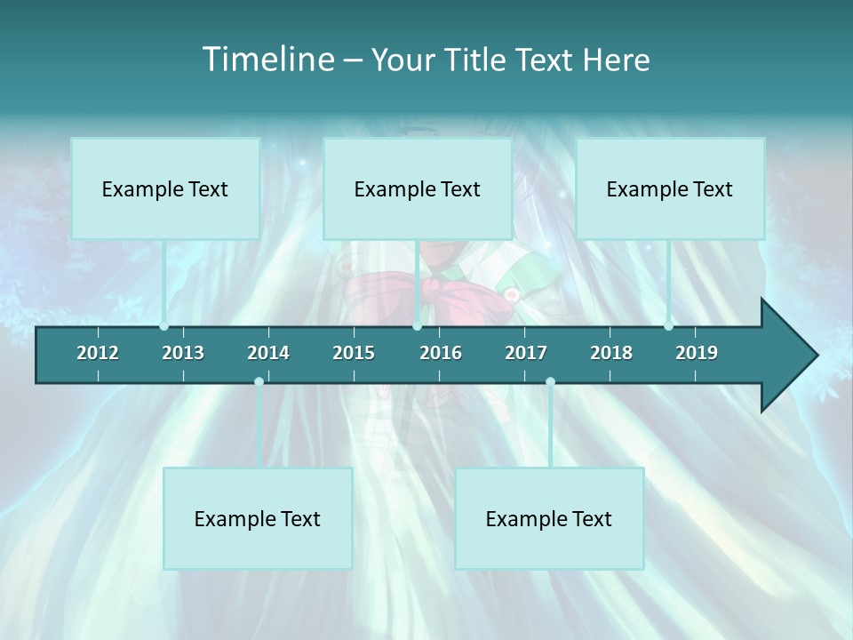 A Woman In A Blue Dress Standing In Front Of A Waterfall PowerPoint Template