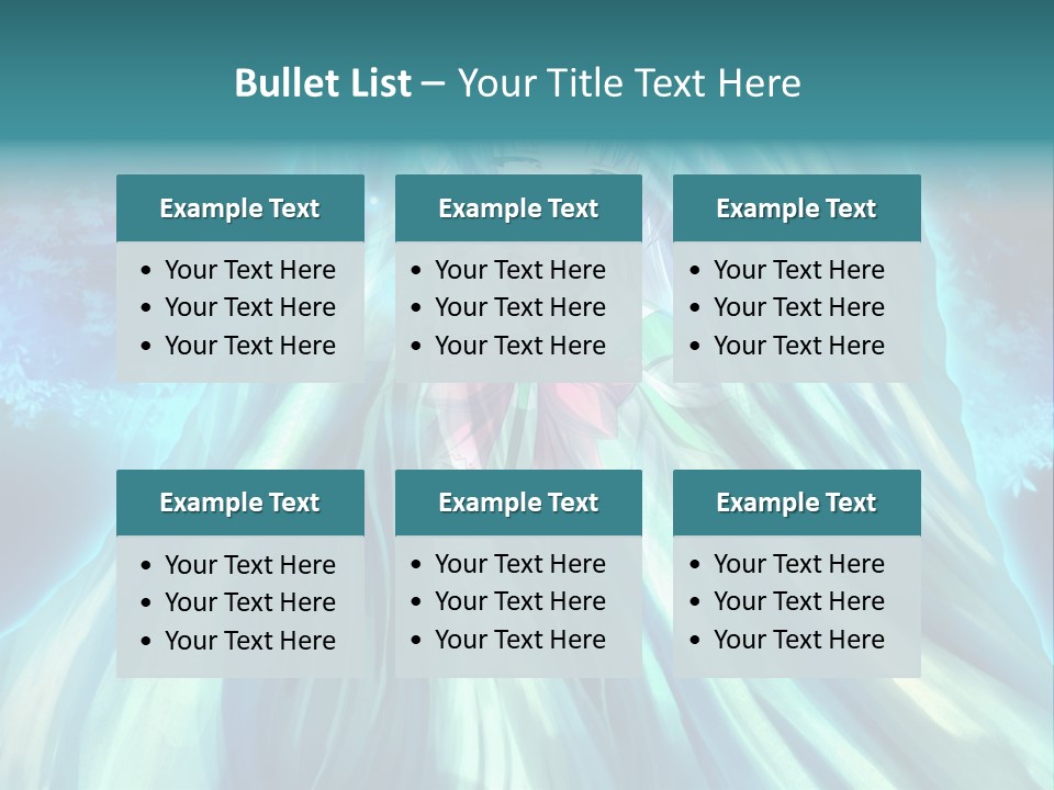 A Woman In A Blue Dress Standing In Front Of A Waterfall PowerPoint Template