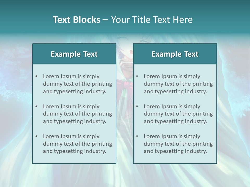 A Woman In A Blue Dress Standing In Front Of A Waterfall PowerPoint Template
