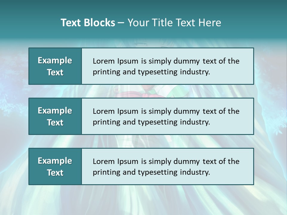 A Woman In A Blue Dress Standing In Front Of A Waterfall PowerPoint Template
