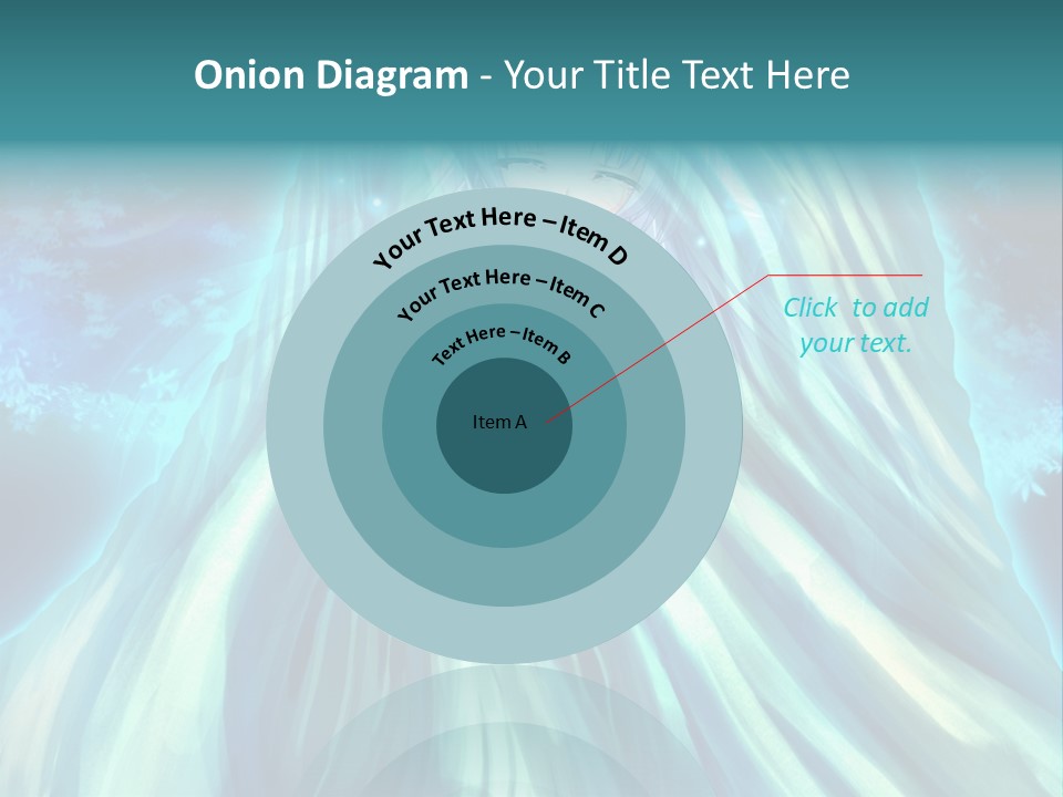 A Woman In A Blue Dress Standing In Front Of A Waterfall PowerPoint Template