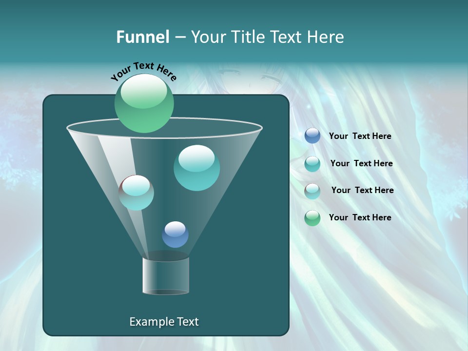 A Woman In A Blue Dress Standing In Front Of A Waterfall PowerPoint Template