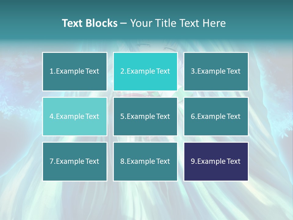 A Woman In A Blue Dress Standing In Front Of A Waterfall PowerPoint Template