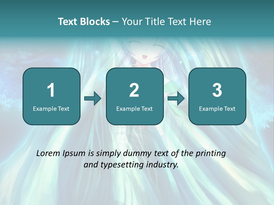 A Woman In A Blue Dress Standing In Front Of A Waterfall PowerPoint Template