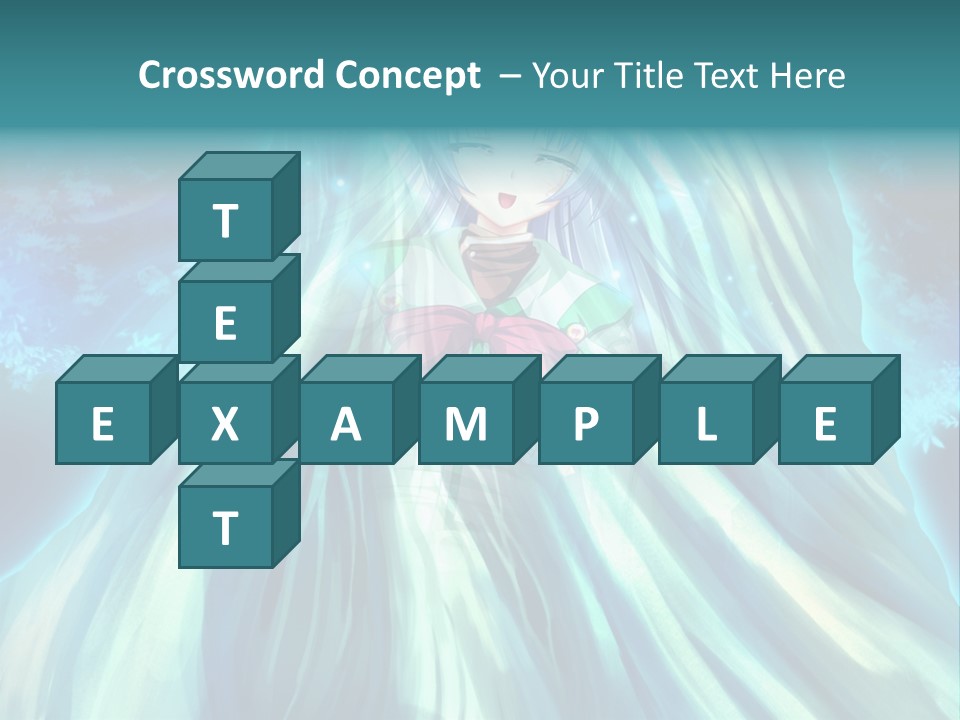 A Woman In A Blue Dress Standing In Front Of A Waterfall PowerPoint Template