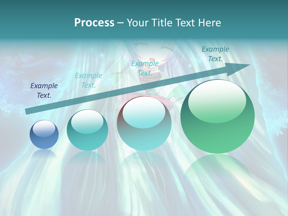 A Woman In A Blue Dress Standing In Front Of A Waterfall PowerPoint Template