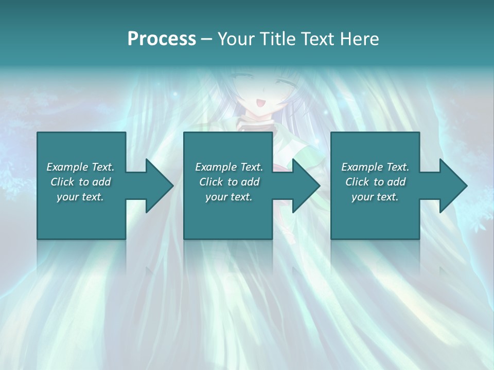 A Woman In A Blue Dress Standing In Front Of A Waterfall PowerPoint Template