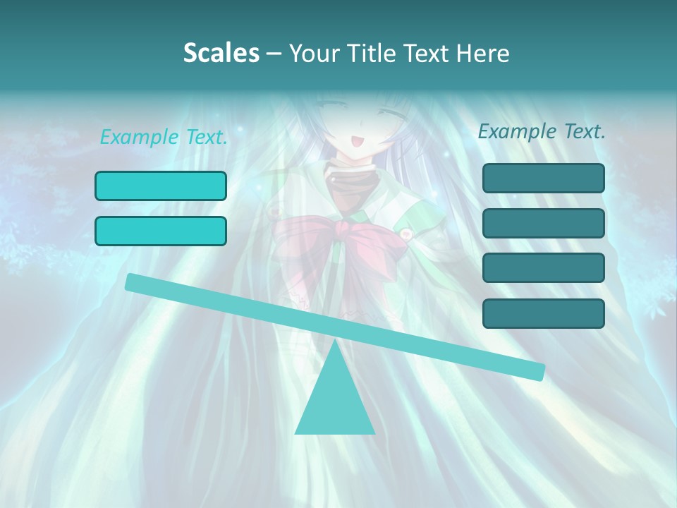 A Woman In A Blue Dress Standing In Front Of A Waterfall PowerPoint Template