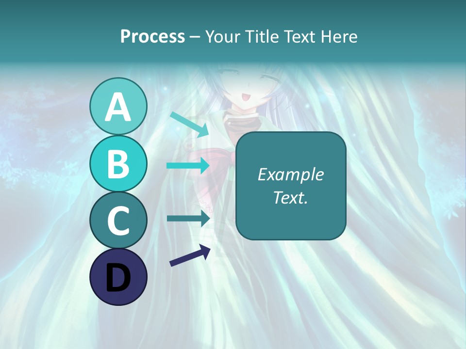 A Woman In A Blue Dress Standing In Front Of A Waterfall PowerPoint Template