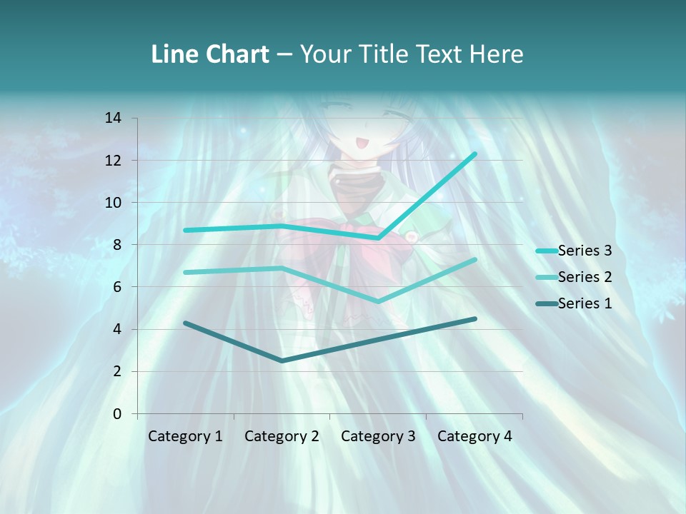 A Woman In A Blue Dress Standing In Front Of A Waterfall PowerPoint Template