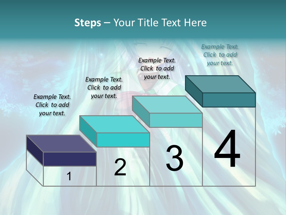 A Woman In A Blue Dress Standing In Front Of A Waterfall PowerPoint Template