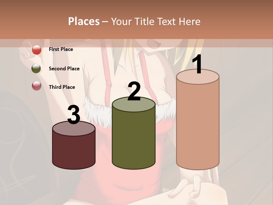 A Woman In A Red Top Is Sitting On A Bench PowerPoint Template