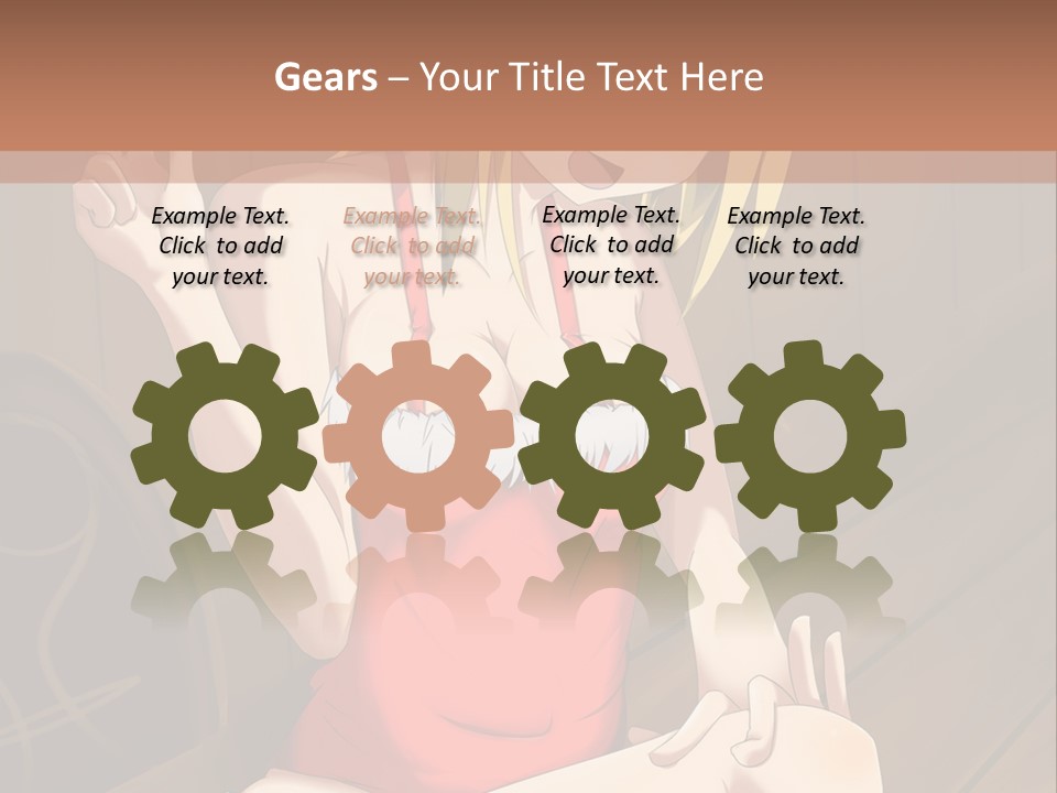 A Woman In A Red Top Is Sitting On A Bench PowerPoint Template