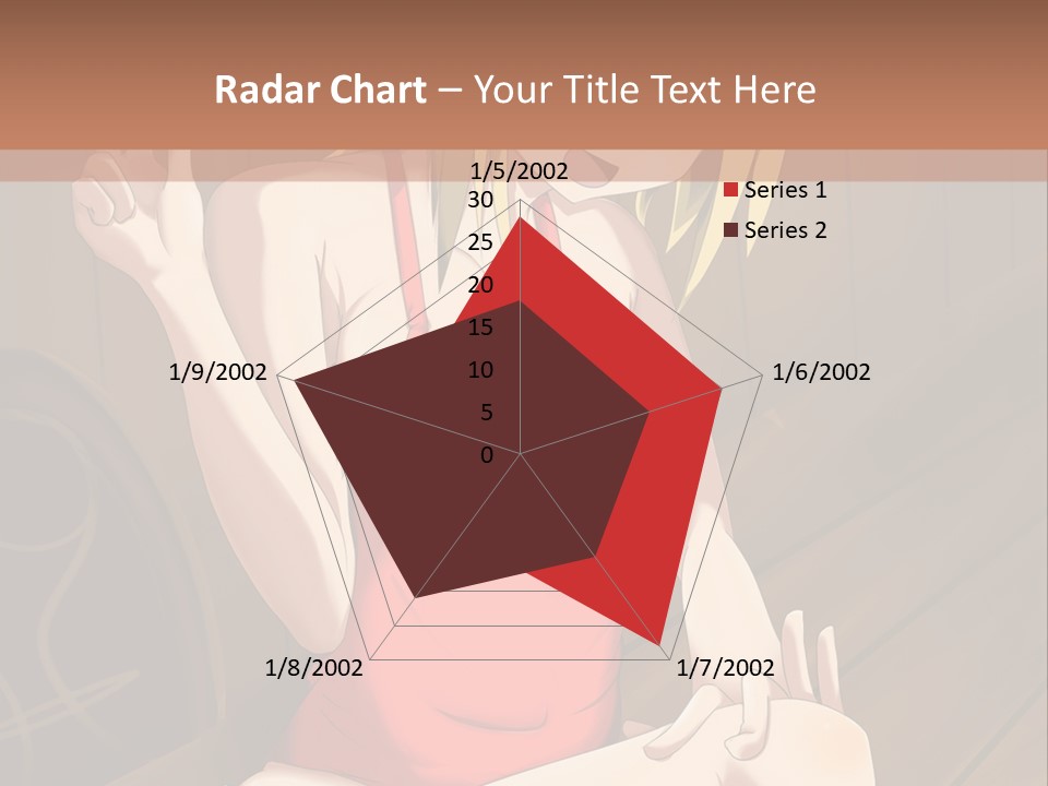 A Woman In A Red Top Is Sitting On A Bench PowerPoint Template