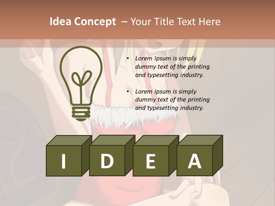 A Woman In A Red Top Is Sitting On A Bench PowerPoint Template