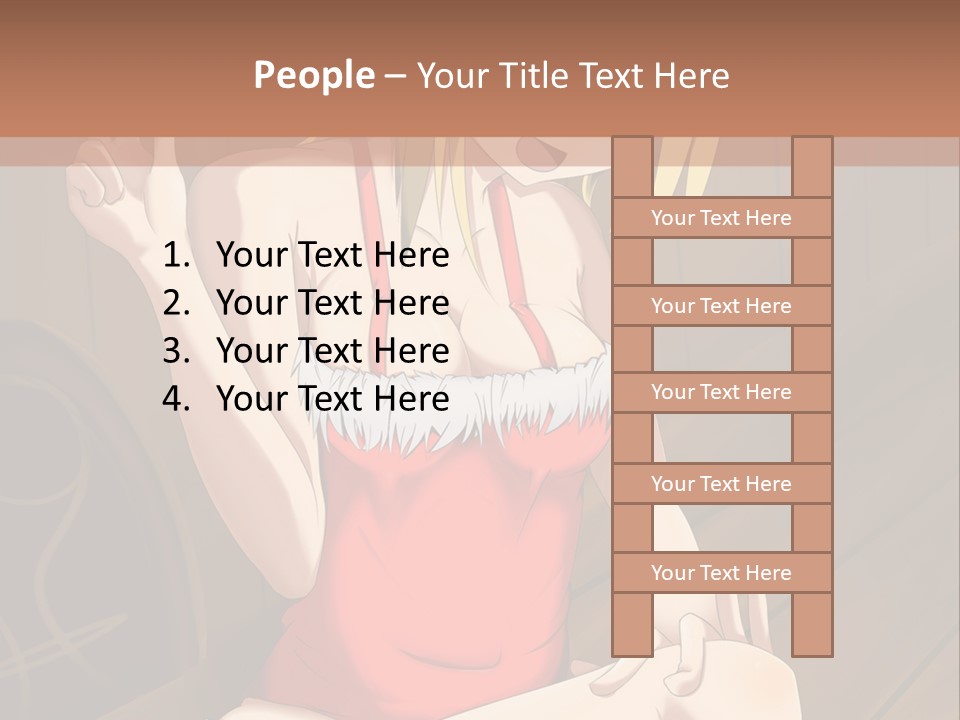 A Woman In A Red Top Is Sitting On A Bench PowerPoint Template