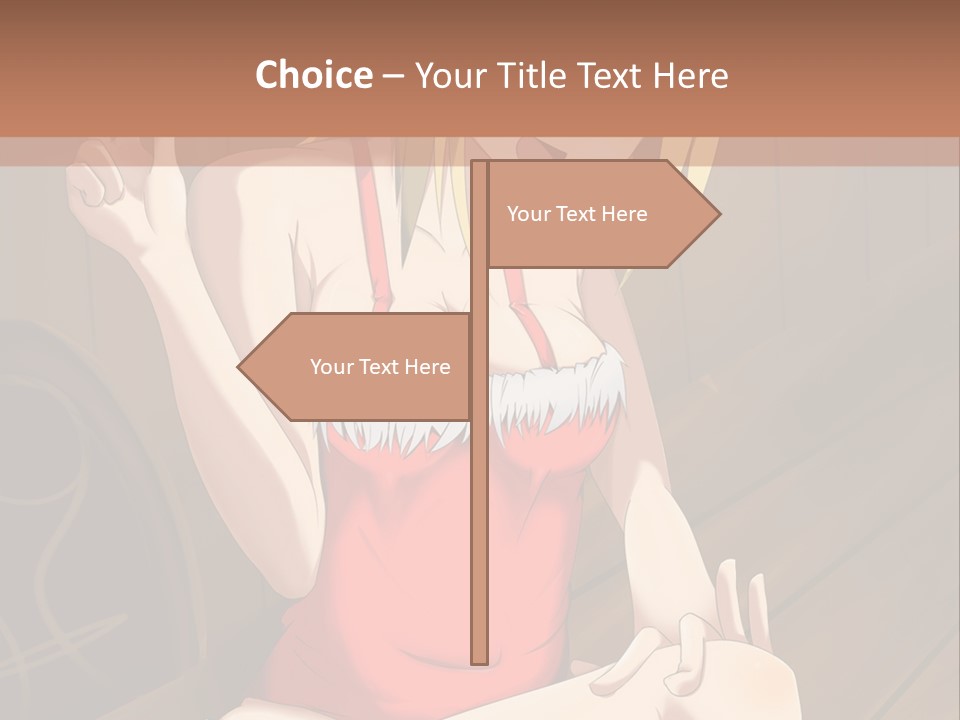 A Woman In A Red Top Is Sitting On A Bench PowerPoint Template