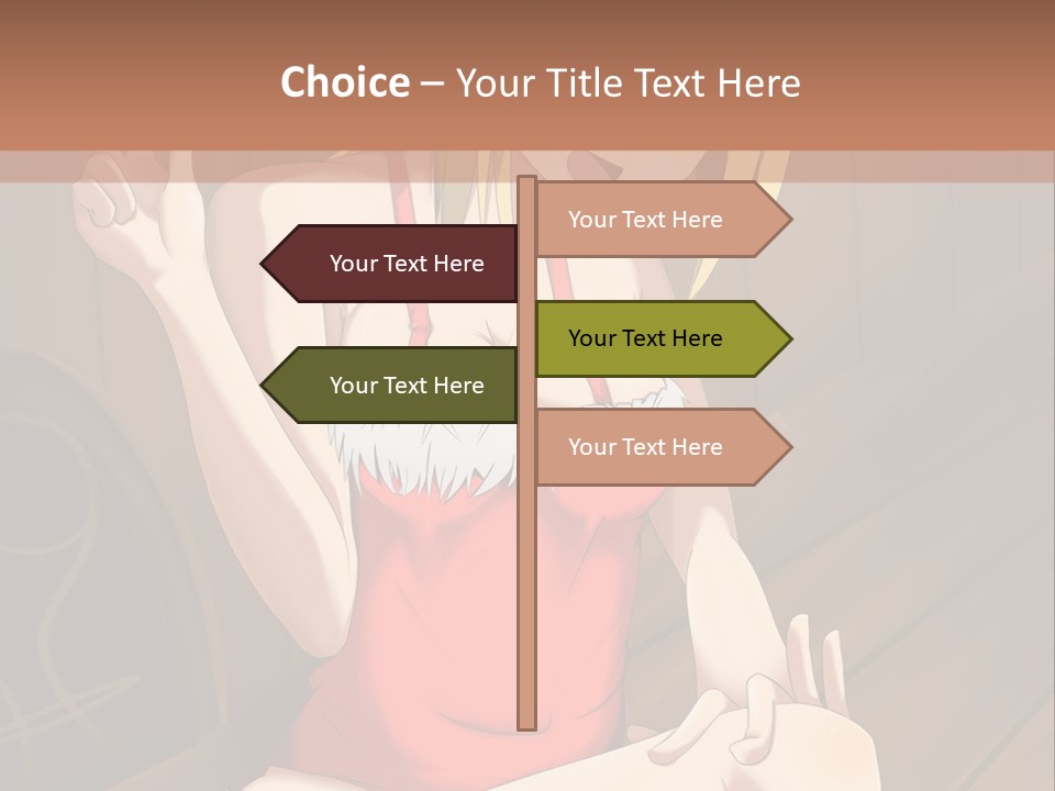 A Woman In A Red Top Is Sitting On A Bench PowerPoint Template