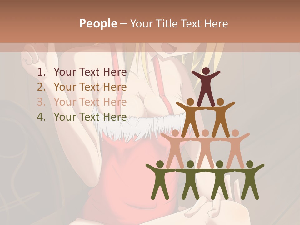 A Woman In A Red Top Is Sitting On A Bench PowerPoint Template