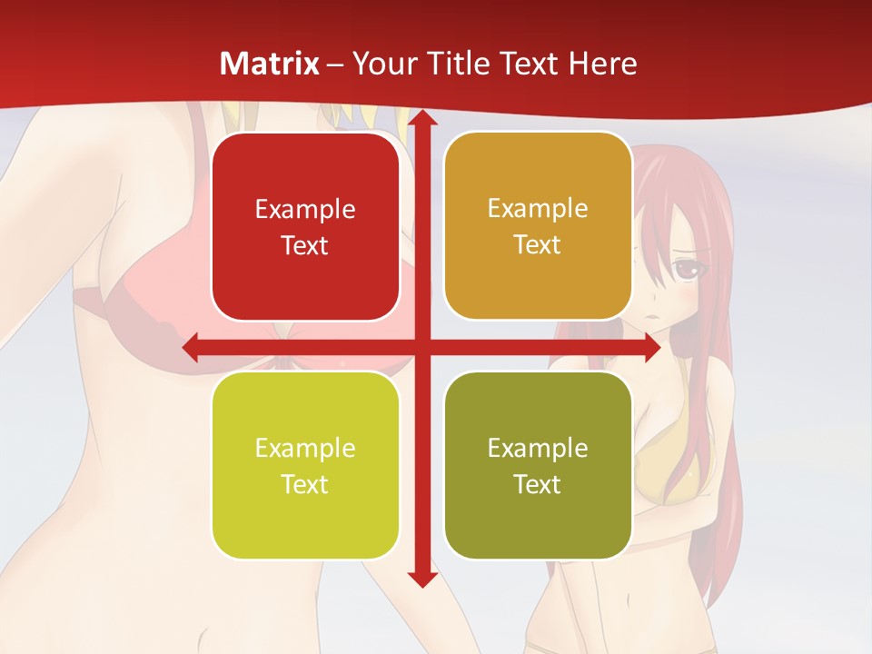 Two Women In Bikinis On The Beach Powerpoint Template PowerPoint Template