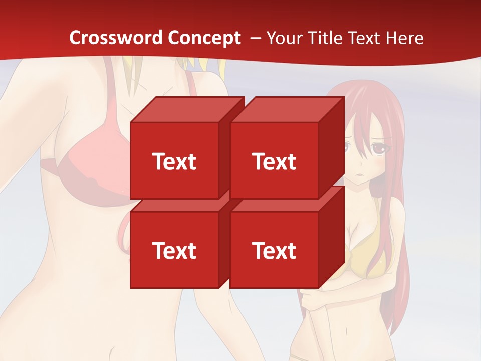 Two Women In Bikinis On The Beach Powerpoint Template PowerPoint Template