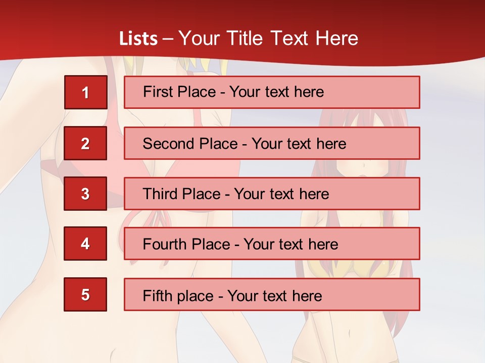 Two Women In Bikinis On The Beach Powerpoint Template PowerPoint Template