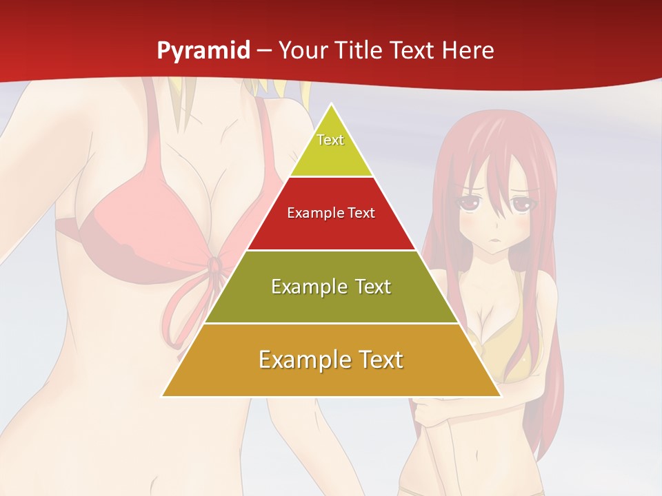 Two Women In Bikinis On The Beach Powerpoint Template PowerPoint Template