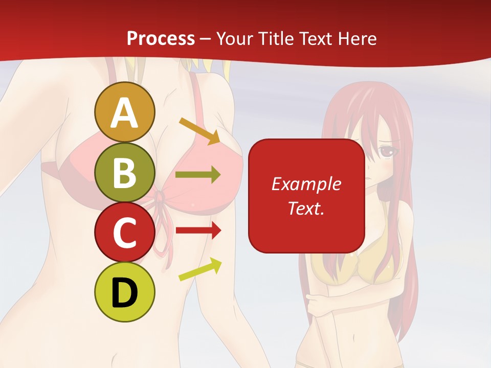 Two Women In Bikinis On The Beach Powerpoint Template PowerPoint Template