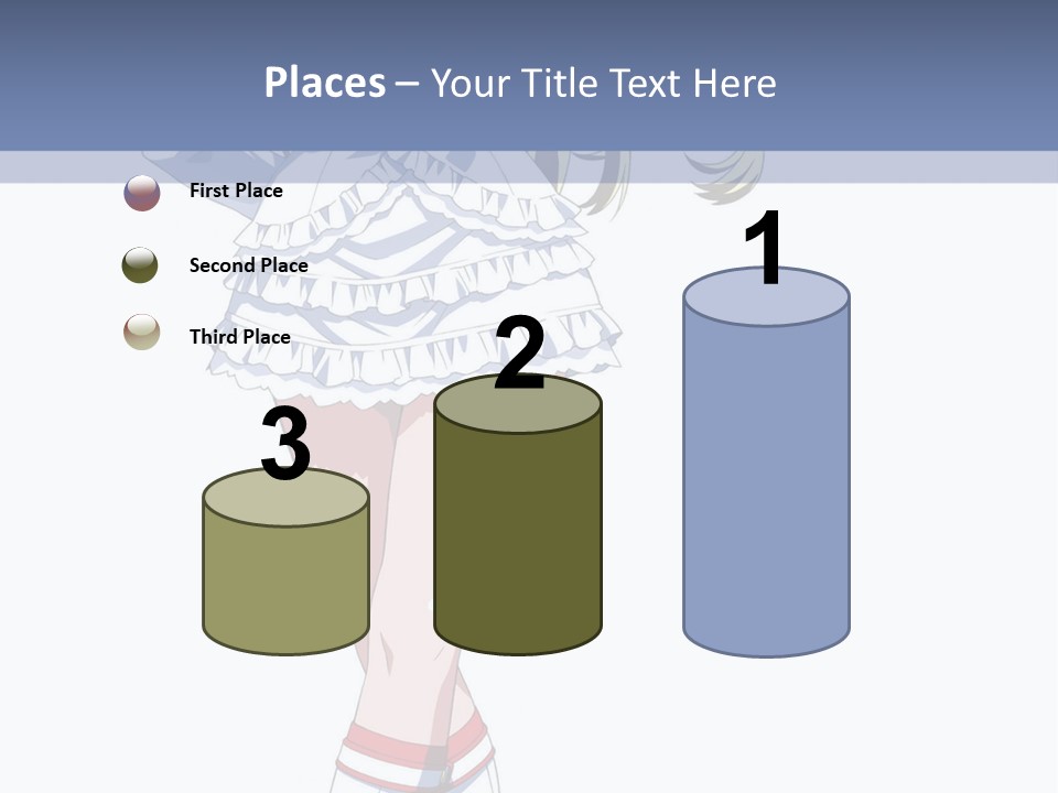 A Girl In A Short Skirt And Boots Is Standing Next To A Wall PowerPoint Template